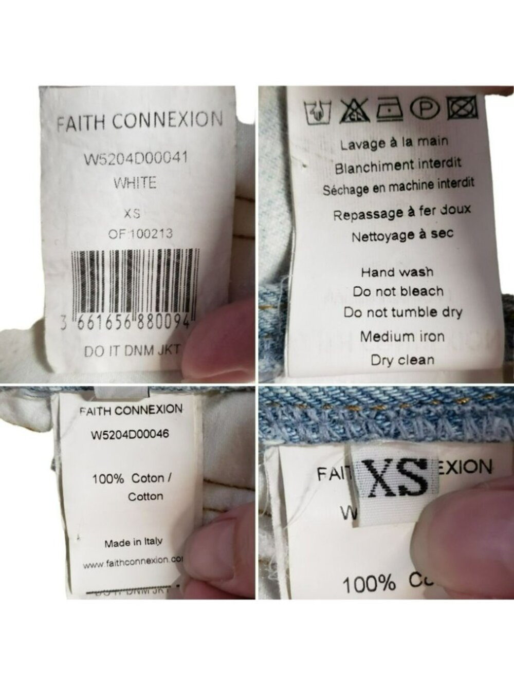 Faith Connexion $985 White Denim Vest Graffiti Print Punk Art to Wear DIY - Picture 14 of 16